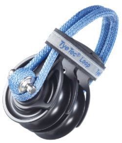 TyeTec® Loopblock- Doppelblock 37mm , Langer Loop blau