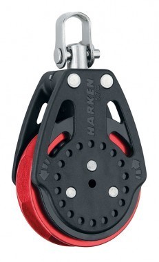 Harken 57mm Carbo Ratchamatic Block - Red Sheave